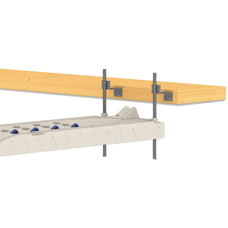 wave armor pwc port mounts secured to dock