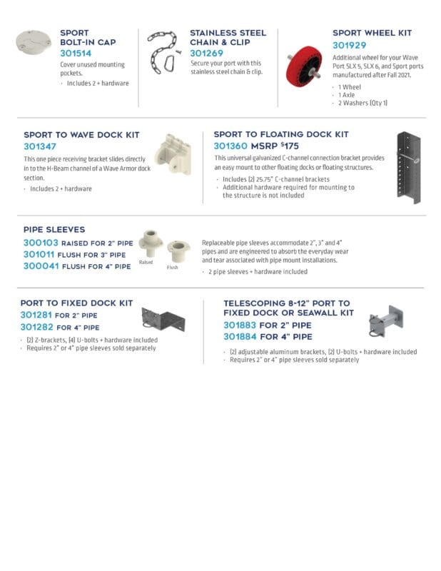 wave armor pwc port accessories